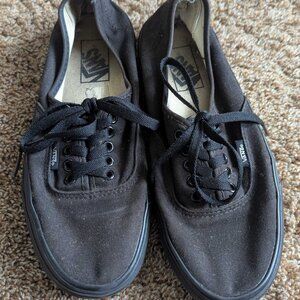 Low Top Black Vans, Women's Sz 8